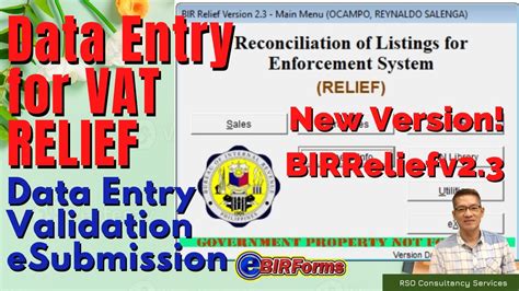 vat relief data entry 2.3.